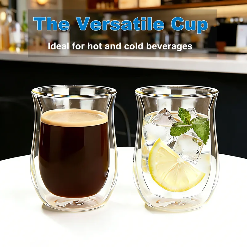 Easyworkz Double Walled Glass  - Coffee Tea Sugar Set recension och pris