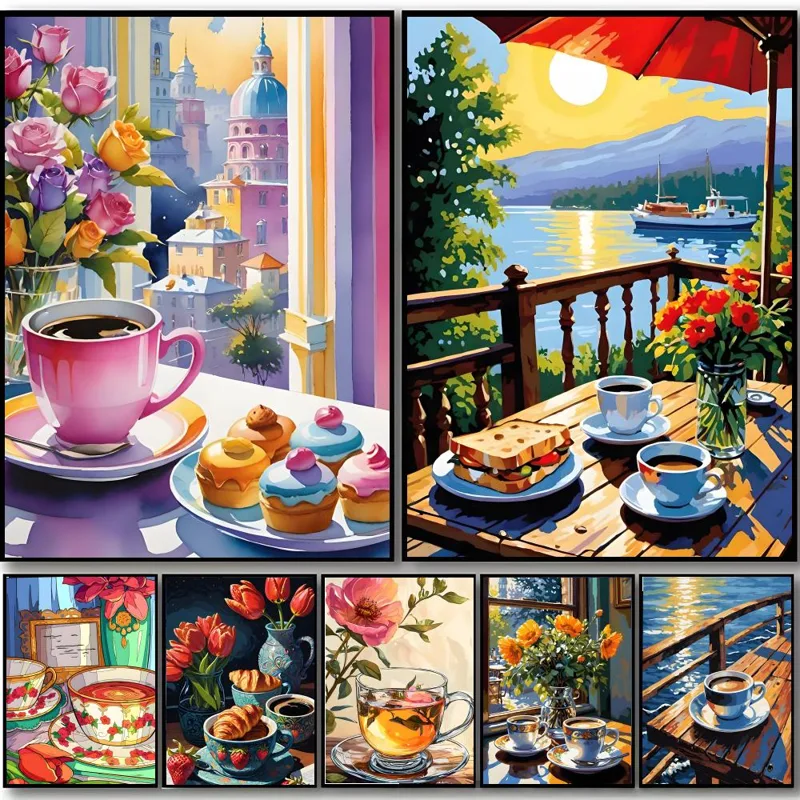 Sweet Cozy Delicate Art A-Afte - Coffee Tea Poster recension och pris