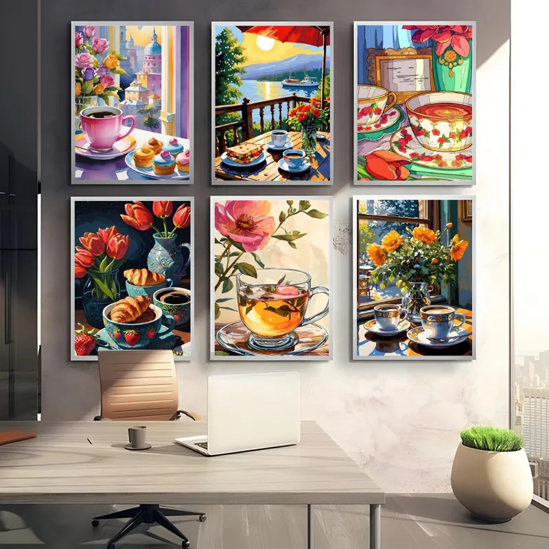 Sweet Cozy Delicate Art A-Afte - Coffee Tea Poster recension och pris