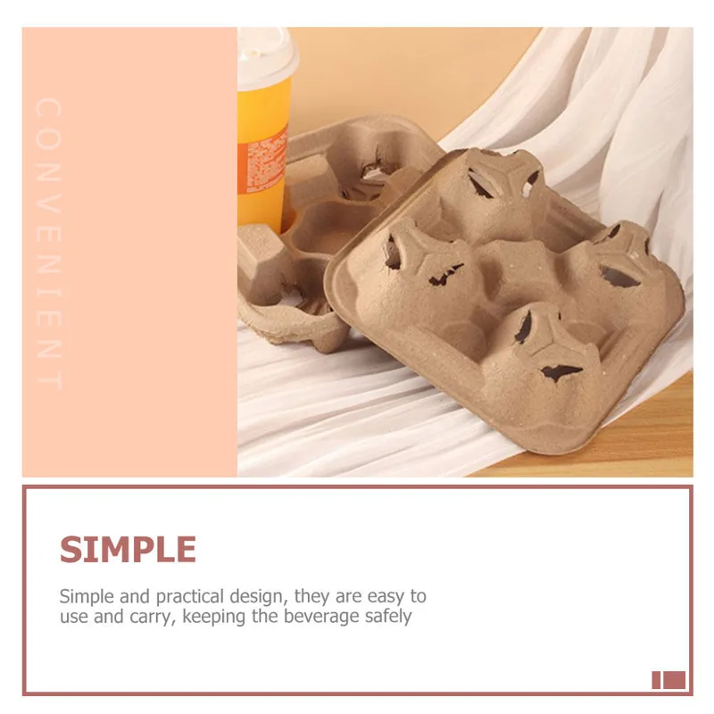 25Pcs Four Cup Paper Pulp Hold - Coffee Tea Holders recension och pris