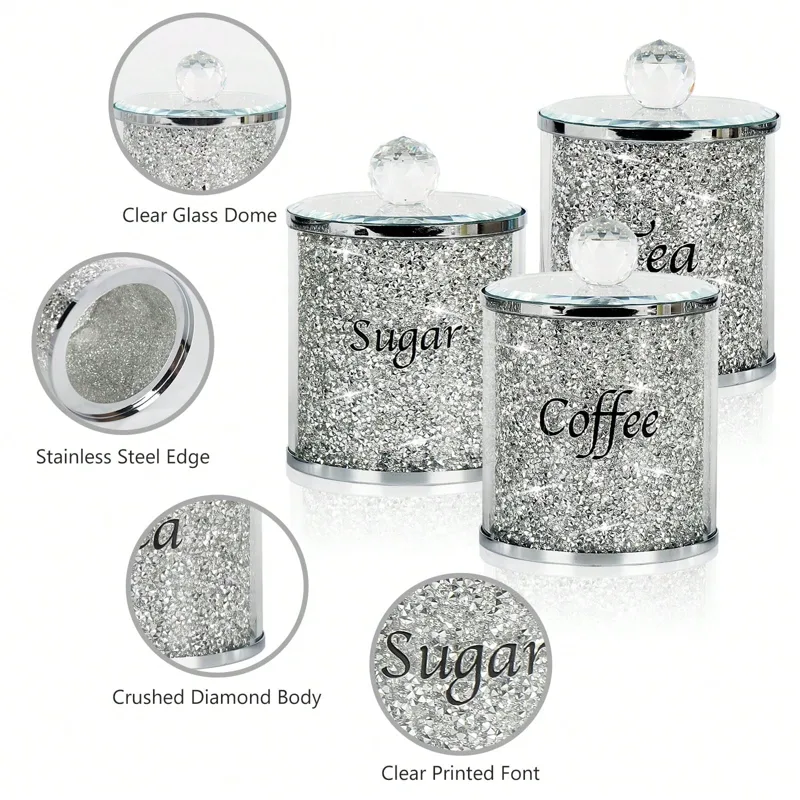 Coffee Sugar Tea Canister Set  - Coffee Tea Jars recension och pris
