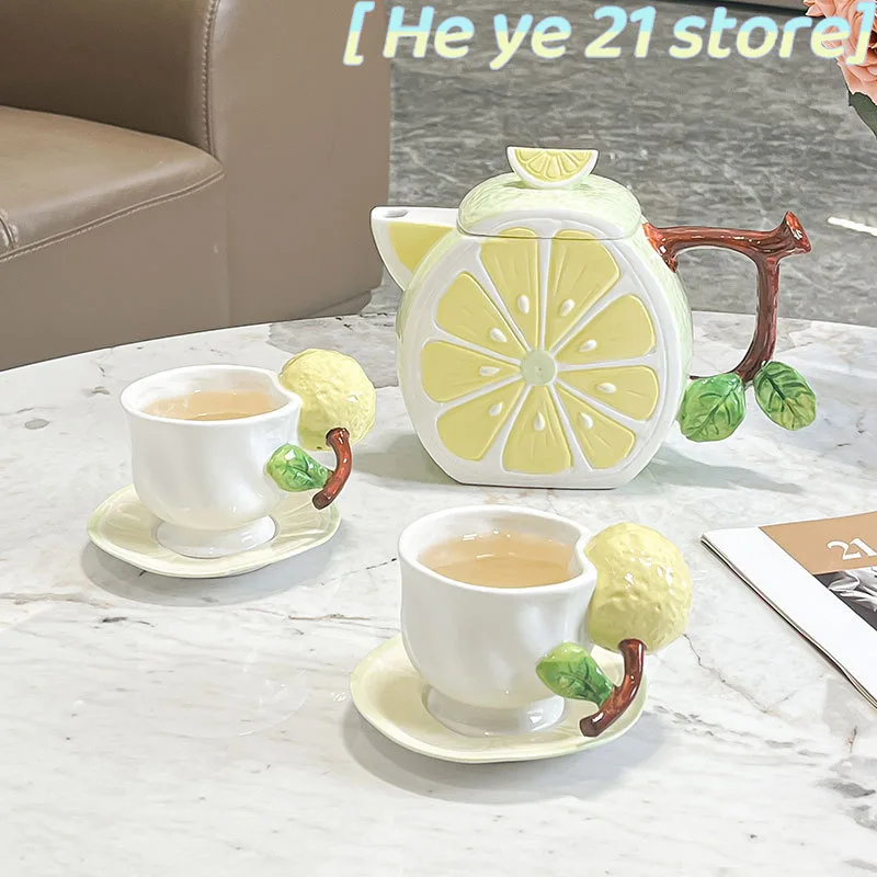 3D Lemon Coffee Cup and Saucer - Lemon Tea Coffee recension och pris