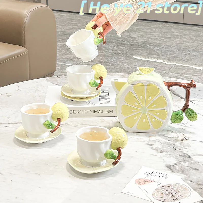 3D Lemon Coffee Cup and Saucer - Lemon Tea Coffee recension och pris
