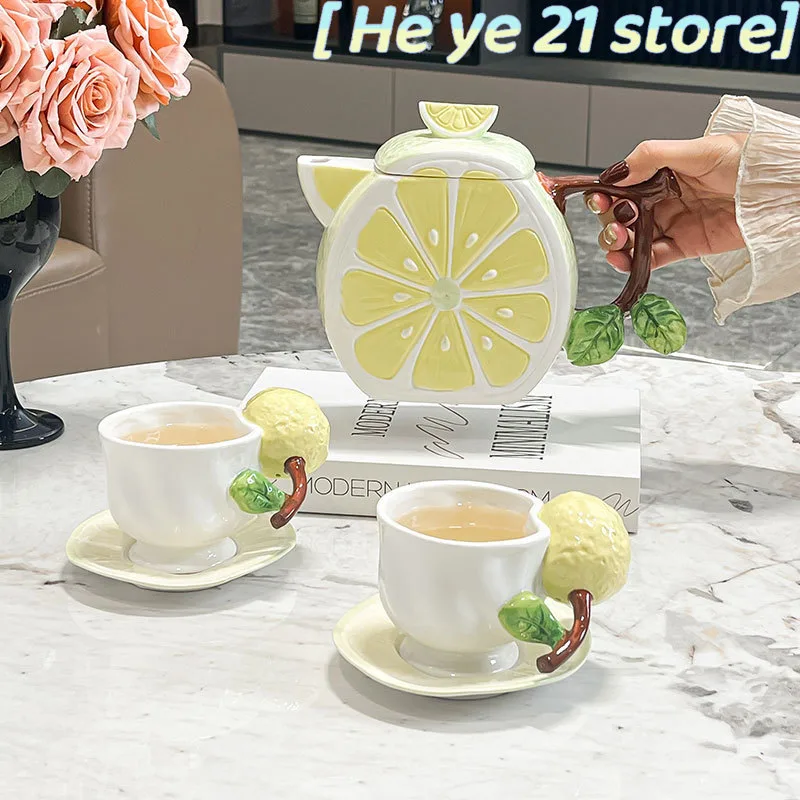 3D Lemon Coffee Cup and Saucer - Lemon Tea Coffee recension och pris