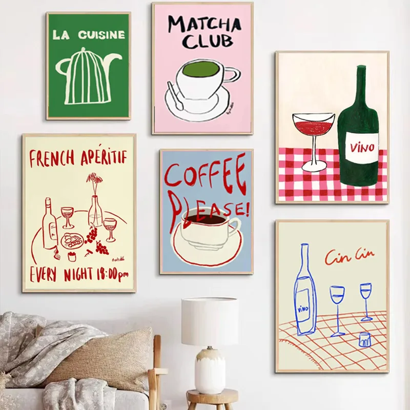 1PC frameless decorative art p - Coffee Tea Poster recension och pris