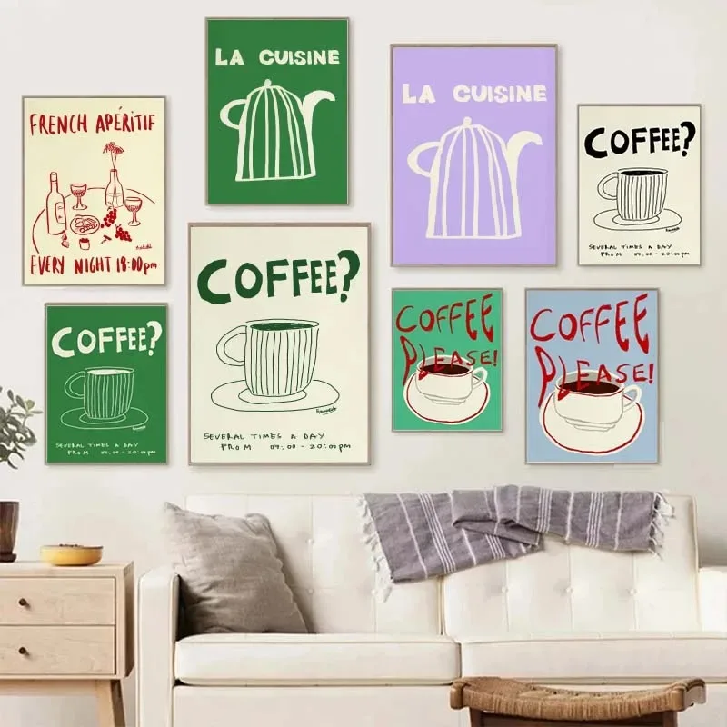 1PC frameless decorative art p - Coffee Tea Poster recension och pris