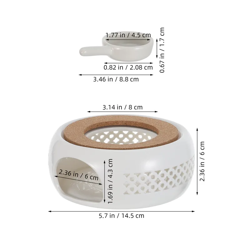1Set Ceramic Tea Warmer Elegan - Coffee Tea Holders recension och pris