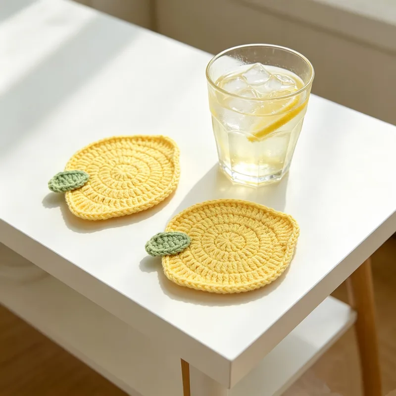 Handmade Crochet Lemon Coaster - Lemon Tea Coffee recension och pris
