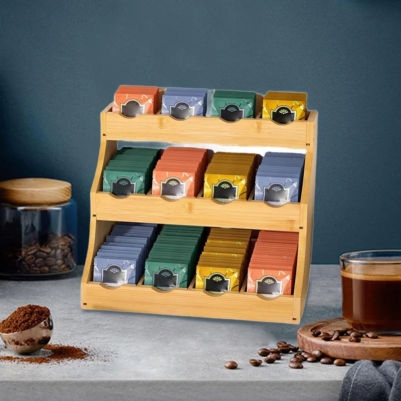 Tea Bag Organizer Wood Coffee  - Coffee Tea Break recension och pris