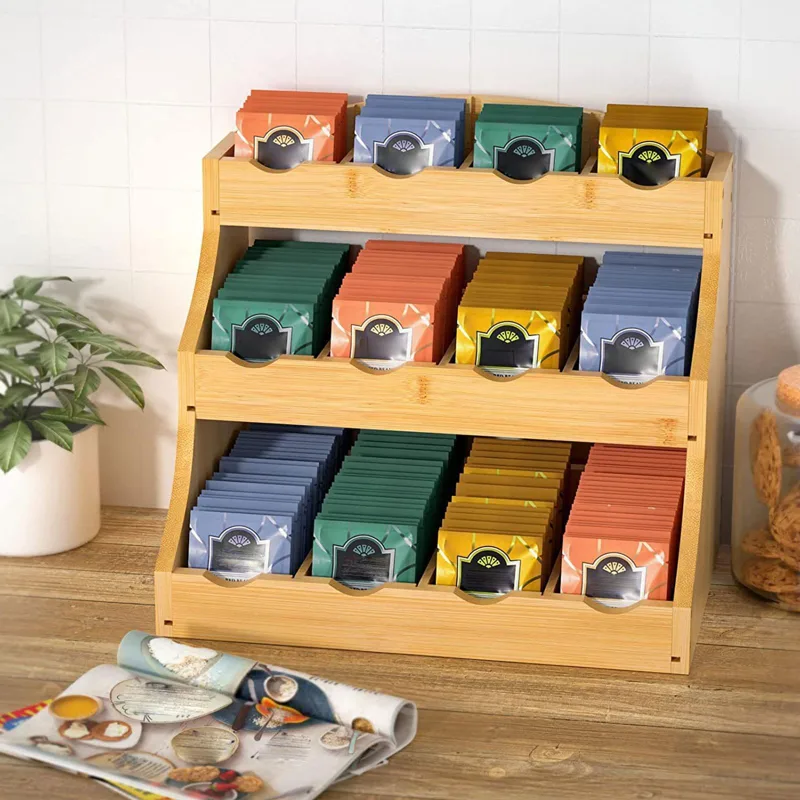 Tea Bag Organizer Wood Coffee  - Coffee Tea Break recension och pris