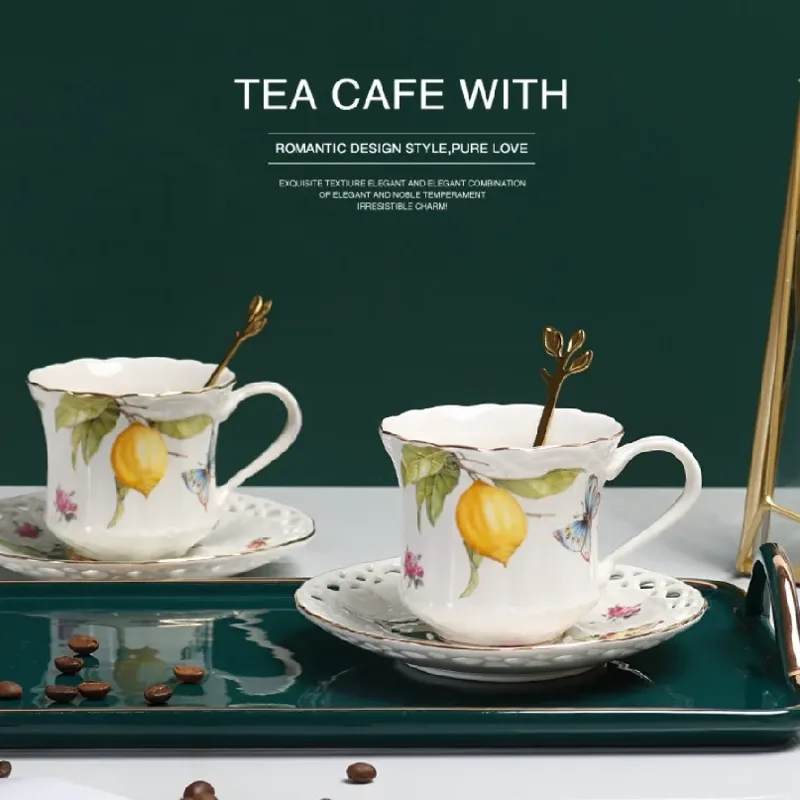 European Style Tea Cup Set Lem - Lemon Tea Coffee recension och pris