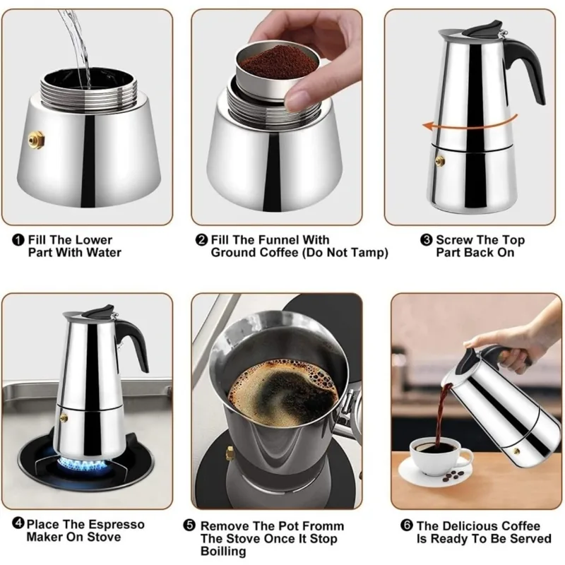 Mocha Coffee Pots Stainless St - Coffee Tea Maker recension och pris