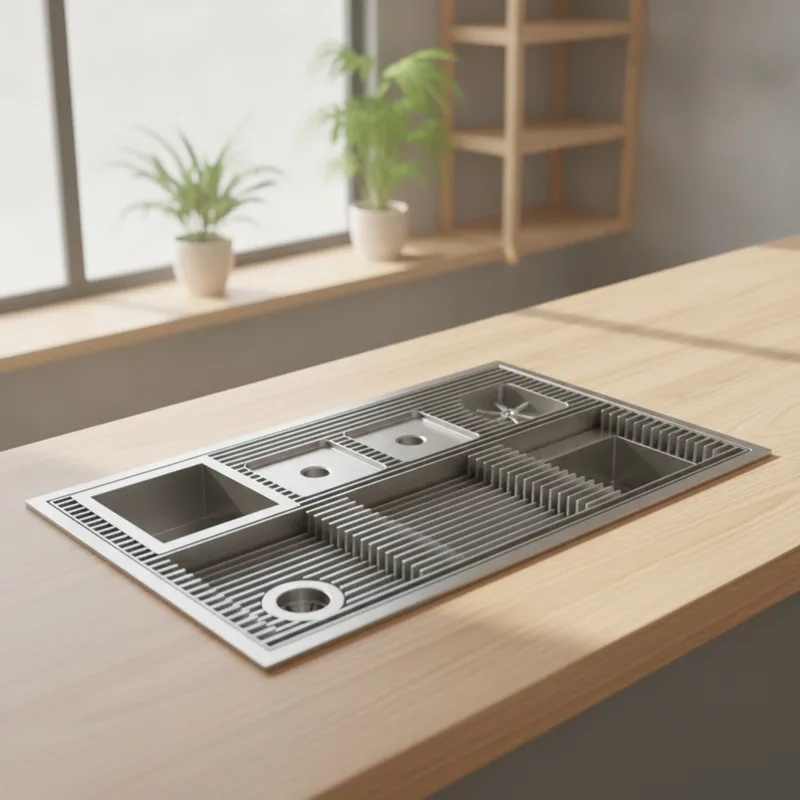 Sleek Recessed Stainless Steel - Tea Coffee Set Up recension och pris