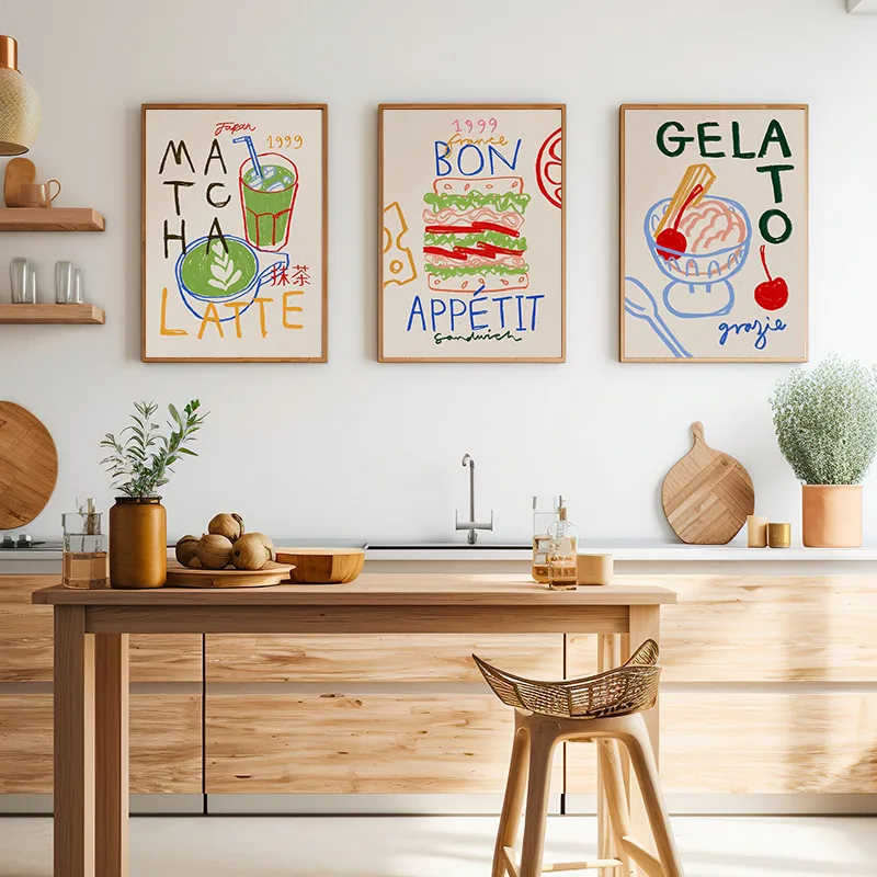1pc frameless Abstract Afterno - Coffee Tea Poster recension och pris
