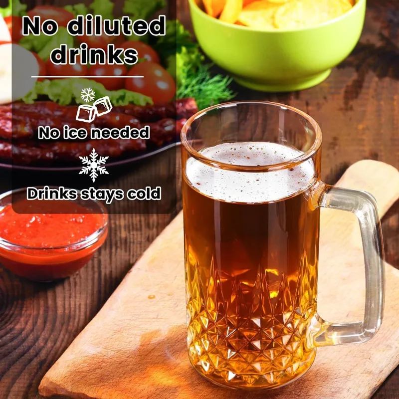 20 oz Heavy Glass Mugs Set of  - Coffee Tea Or recension och pris