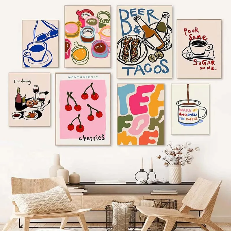 Abstract Coffee Afternoon Tea  - Coffee Tea Poster recension och pris