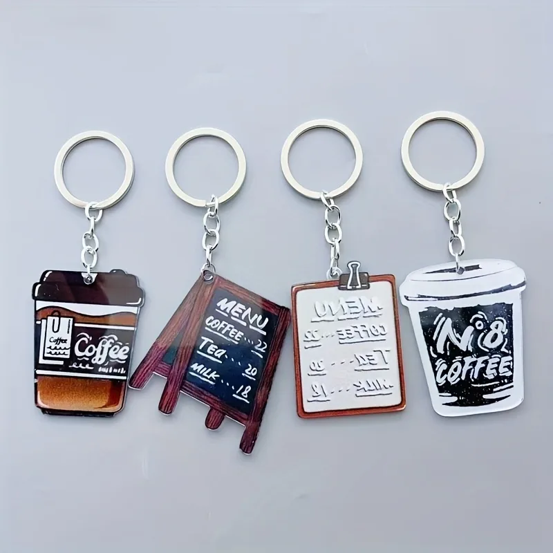 8pcs acrylic coffee cup keycha - Coffee & Tea Maker Machine recension och pris
