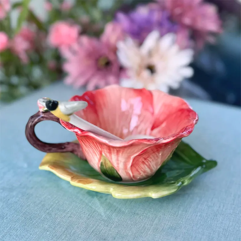 Ceramic Flower Coffee Cup with - Coffee Tea Or recension och pris