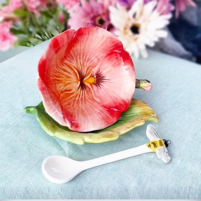 Ceramic Flower Coffee Cup with - Coffee Tea Or recension och pris