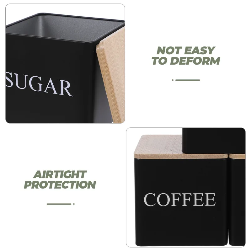3Pcs Metal Tea Coffee Sugar Ca - Coffee Tea Sugar Set recension och pris
