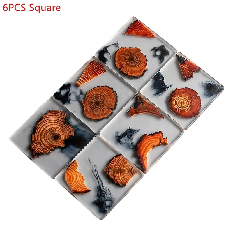 6PCS/Set Resin Pine Coasters H - Coffee Tea Sugar Set recension och pris