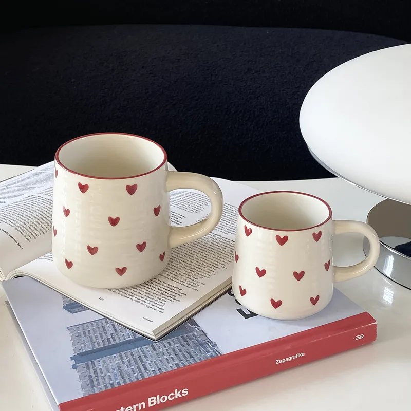Heart-Shaped Ceramic Mug, Cute - Coffee Tea Friends recension och pris