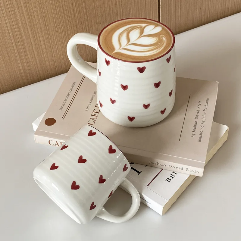 Heart-Shaped Ceramic Mug, Cute - Coffee Tea Friends recension och pris